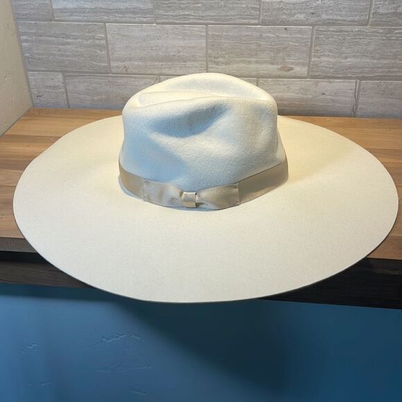 BHLDN x Lack of Color Montana Ivory Wide Brim Felt Hat Sz Medium NWT - Picture 4 of 8